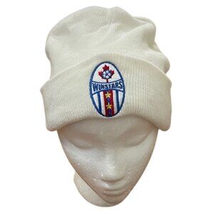 KC Caps White Knit Beanie Cap Hat Canada Winstars Soccer Academy Logo OSFM